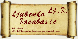 Ljubenko Kasabašić vizit kartica